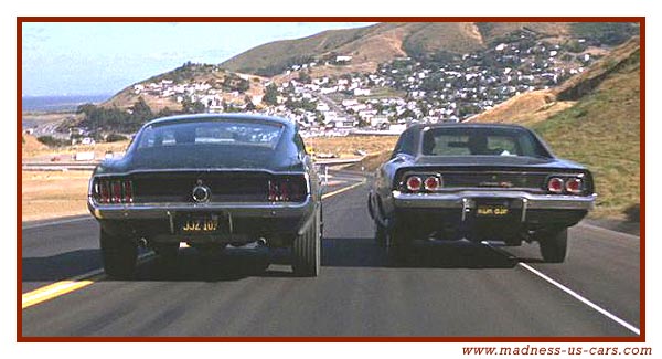 La Ford Mustang Fastback et la Dodge Charger RT du film Bullitt
